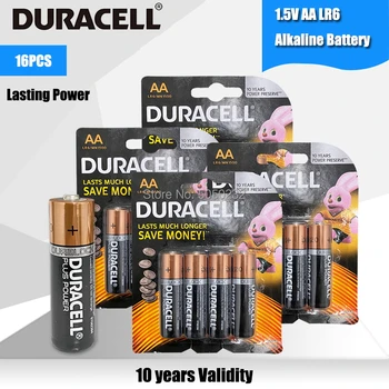 16PCS Original DURACELL 1,5 V AA Alkalne Baterije LR6 Za Električno zobno ščetko Igrača Svetilka Miško ura Suho Primarne Baterije