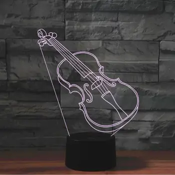 [Sedem Neon]brezplačna Dostava za Violino Akril 7Colors Namizno Svetilko 3D Lučka Novost Led Nočna Lučka Millennium Falcon Svetlobe