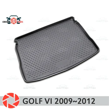 Prtljažnik blazino za Volkswagen Golf 6 2009~2012 trunk talne preproge ne zdrsne poliuretan umazanijo zaščito notranjosti debla avto styling
