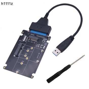 SSD Adapter M. 2 NGFF ali MSATA, da SATA 3.0 Adapter USB 3.0 2,5 SATA Trdi Disk 2 v 1 Pretvornik Reader Card Kabel za Prenosni RAČUNALNIK