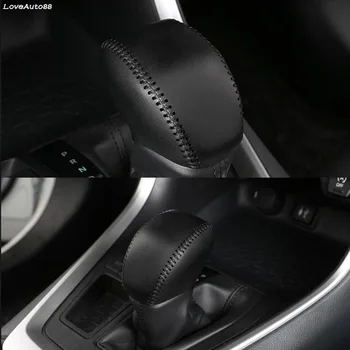 Avto Usnje Gumb Kritje Za Toyota RAV4 RAV-4 2019 2020 2021 Orodje Glavo prestavna Ročica Pokrov Prestavna Ovratnice Primeru, Avto Dodatki