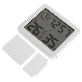 Novo Večfunkcijsko Termometer, Higrometer Avtomatske Elektronske Temperatura Vlažnost Zaslon Ura 3.2 palčni Velik LCD zaslon