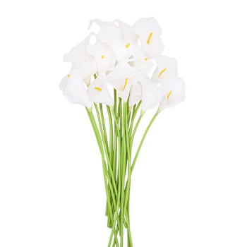 10Pcs Umetno Cvetje PU Calla Lily Flores Šopke Poročno Dekoracijo Ponaredek Cvetje Doma Dekoracijo Umetne Rastline