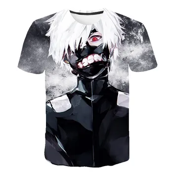 Tokio Ghoul majica s kratkimi rokavi Moški Anime Tshirt Japonska 3d T-shirt Krvi Teror Mens Oblačila 2020 Nove Priložnostne Poletje Kratek Rokav 6xl