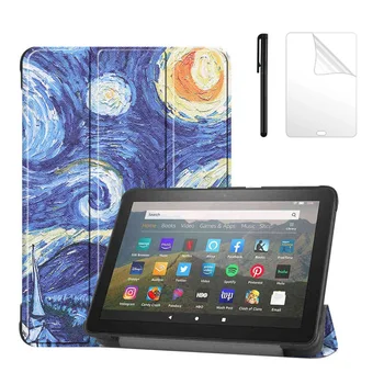 Magnetni PU Usnjena torbica Za Amazon Ogenj HD8 2020 8.0 Tablet Funda Capa Kritje za Ogenj HD8 Plus 2020 Primeru + film Pero
