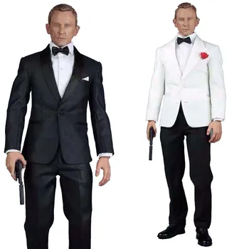 Mnotht 1/6 James Bond 007 Človek Obleko Oblačila Sklop Royal Zastopnikov z Jakno, Hlače, Majica, Pas, Čevlji A014 za 12v Akcijska Figura, Igrača