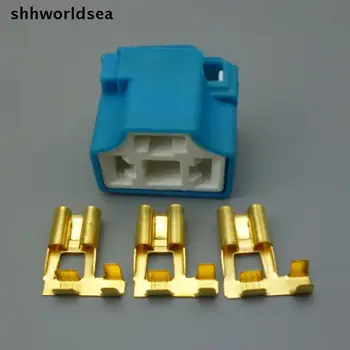 Shhworldsea 10sets 9003 H4 3 pin AVTO žarnice VTIČNICO Auto Keramični Smerniki Razširitev priključek priključite avtomobilske okova