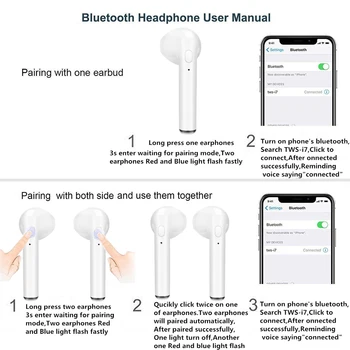 I7s Tws Brezžične Slušalke 5.0 Bluetooth Slušalke Čepkov za Prostoročno uporabo v uho Športne Slušalke S Polnjenjem Polje Za vse pametni telefon
