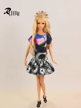5 Kos / veliko Novih Mix Barve Moda Stranka Doll Obleko Oblačila, Obleke, oblačila Za Barbie Brezplačna dostava