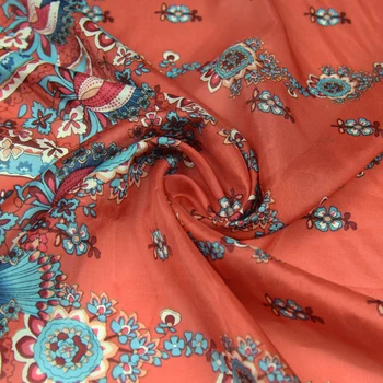 Cvetlični in paisley tiskanja modela svile Habotai svilene tkanine odklon,SHB040