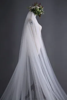 2020 Katedrala Tančico Z Čipke Edge Fashion Poročni Veil Luksuzni Poročne Veils