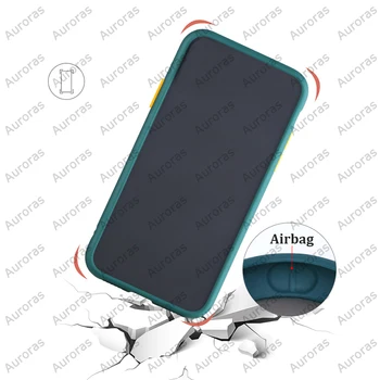 Auroras Za Realme C15 Primeru Mat Težko Pokrivajo Prosojno Kožo Shockproof Primeru Telefon Za Realme C11 Realme C12 Pokrov