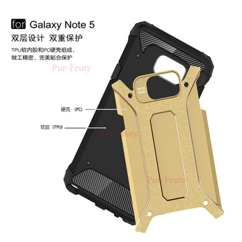 Ohišje Za Samsung Galaxy Note5 SM-N920C SM-N920A SM-N920S Težka Zaščito Trdega PC Shockproof Zadnji Pokrovček Za Galaxy Note5