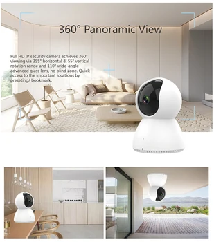 2021 VROČE 1080P IP Kamera, Wifi Home Security Budilka Bela IP Kamera za Nadzor Wifi Night Vision CCTV Kamere Baby Monitor