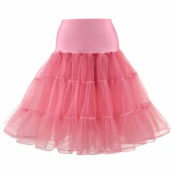 New Vroče Prodaje Kratek 80 cm Dolžina Petticoat Za Poroke Vintage Til Petticoat Crinoline Underskirt Rockabilly Swing Tutu Krilo