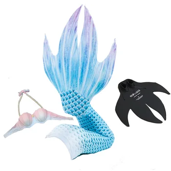 2018New Odraslih morska deklica Rep z Monofin Swimmable Ženske 5 Barv Cosplay Kostum Plavanje morska deklica Rep Kopalke Cosplay Kostum