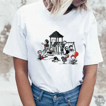 2019 Satanizem Doodle Vrh Humor Srčkan majica s kratkimi rokavi Ženske Estetski Barvo Design Geek Tshirt ženske Znanost Tee shirt femme