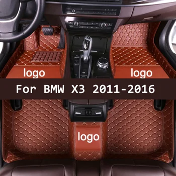 APPDEE usnje Avto predpražnike za BMW X3 2011 2012 2013 2016 po Meri auto stopalo Blazinice avtomobilska preproga pokrov