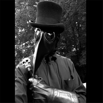 Zdravnik Ptica Masko Gothic Cosplay Retro Steampunk Rešitve za Stranke, Cosplay Halloween Kostum