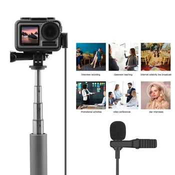 Klepet, igre na Srečo Podcast Snemanje Mini River Clip-On Mikrofon za OSMO delovanje Fotoaparata Vlog Video Snemanje Mic