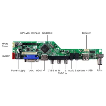 HD MI VGA AV USB RF LCD Odbor Dela za 12.1 13. 3inch LCD B121EW02 LTN121AT02 LTN121W1-L03 LTN121W3-L01 B121EW02 B133EW01 V0 V4