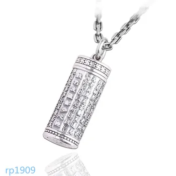 KJJEAXCMY boutique nakit S925 sterling srebrni nakit postavka Budistični srca skozi moške in ženske polje obesek