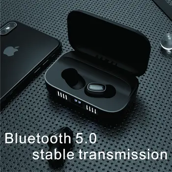 TWS Bluetooth V5.0 Slušalke Brezžične Slušalke Z Mikrofonom Šport Vodotesne Slušalke 2000mAh Polnjenje Polje Za Android IOS