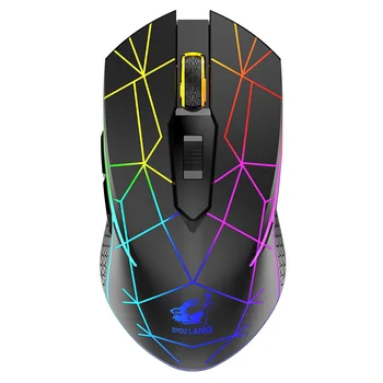 X9 Brezžični RGB Svetlobne Miške za Polnjenje Tiho Mehanske Miši 2400 DPI Nastavljiv Gaming Miška Miši