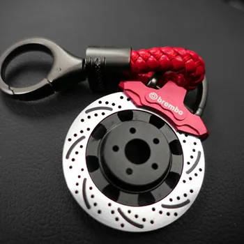 JDM Avto Zavorni Disk Keychain MOTO Ključ Obroč Za Ključe Kovinski Obroč Ključ Imetnika Auto Keyrings Motocikel Ključnih Verige