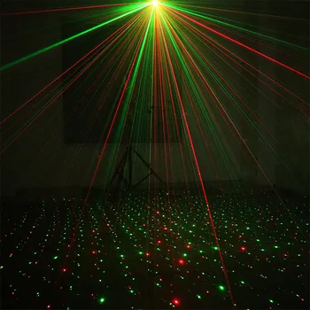 TUJEC Daljinsko Rdeča Zelena Zvezda Pike DJ Disco Party Lasersko Svetlobo Projektor Ples Zvok Vključen Fazi Okrasite Svetlobnih učinkov,