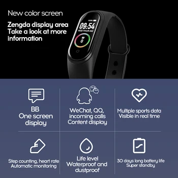 Nove Pametne Band M4 Fitnes Tracker Pametno Gledati Šport Pametna Zapestnica Srčni Utrip, Krvni Tlak Smartband Spremljanje Zdravstvenega Manžeta