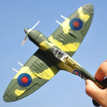 DIY Vojaške Spitfire Borec Model Kompleti za Igrače Za Otroke, montažna Gradnja Letalo Diecast Izobraževalne Igrače Za Boy Otroci Darilo