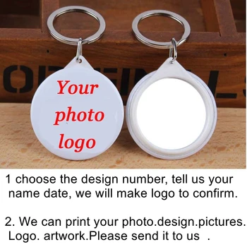 Osebno ime, datum Tiskanja vaš logotip foto Keychain s Ogledalo rojstni poročna darila za goste poroko spominkov