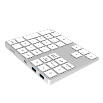 LEORY 34 Tipke Brezžična Mini Številčno Tipkovnico Za Apple, Android za MacBook RAČUNALNIK Desktop Laptop Aluminij Zlitine Digitalni
