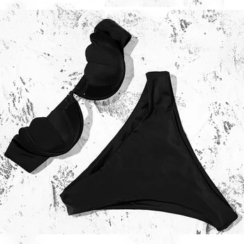 ZTVitality Lupini Trdna Bikini Težko Pack Underwire Seksi Bikini 2021 Nov Prihod Brez Naramnic Sredi Pasu Kopalke Roza Kopalke Ženske