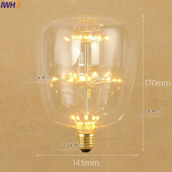 IWHD LED Lampada Retro Edison Žarnica Svetlobo 3W Bombilla Letnik Žarnica Retro Žarnica Edison St64 A19 G95 G80 St58 T10 T185