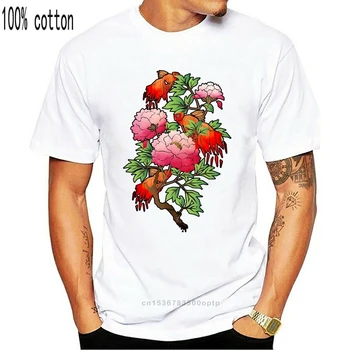Moške, Visoke Kakovosti Poletje T Shirt Havajih Cvet Golfish Drevo Smešne Majice Bombaža, Kratek Rokav Modni T-Shirt Padec Ladijskega Prometa