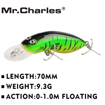 G. Charles MR39S lure , 70 mm/9.3 g visoke kakovosti pisanec težko vabe 0-1.0 M Plavajoče 3D Oči Ribištvu Tackle