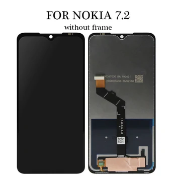 Za Nokia 7.2 LCD-Zaslon, Zaslon na Dotik, Računalnike Skupščine Telefon Nadomestni Rezervni Del Z Orodjem Črne Barve In Brez Okvirja