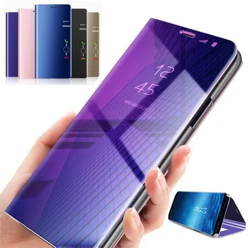 Ogledalo Flip Primeru Za Samsung Galaxy A90 A80 A70 A60 A50 A40 A30 A20 A9 A10 Star A8S A6S J7 J8 J6 J3 J4 J2 2018 Telefon Kritje