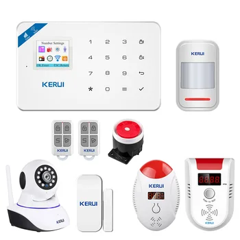 KERUI W18 WIFI Brezžični GSM Alarmni Sistem Home Security Alarm Gostiteljice Eas Kit APP Remote Control Home Security Alarm Gostiteljice s Sireno