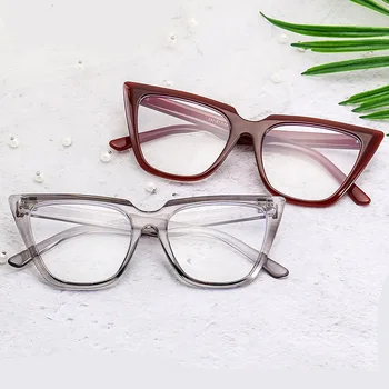 2021 Nove Anti Modra Svetloba Računalnik Očala Ponaredek Očala Ženske Mode Optični Jasno Očala Okviri Mačka Oči Očala