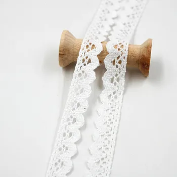 10 metrov/veliko bele bombažne čipke cvetlični votlih čipke za šivanje oskrbe čipke za torbe, nogavice, kape ročno izdelane zavese, oblačila dekoracijo