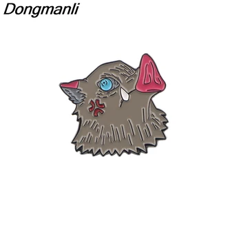 BG471 Dongmanli Cartoon Živali Kovinski Emajl Pin in Broške Vrečko Oblačil River Pin Anime Fan Zbirka Značko Darilo