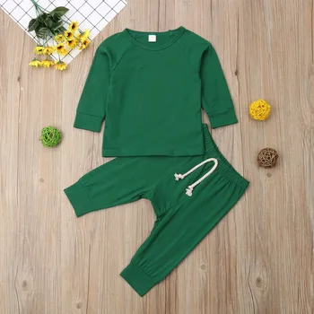 Nova Moda Za Malčke Baby Boy Girl Pižamo Pjs Nastavite Sleepwear More Dolg Rokav Obleke Obleko