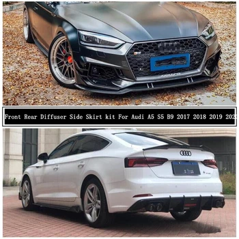 Za Audi A5 S5 RS5 B9 2017 2018 2019 2020 Ogljikovih Vlaken Sprednji Zadnji Odbijač Difuzor Lip Spojler Telesa Strani Krilo kit Veter nož