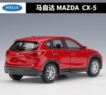 WELLY Diecast 1:36 Obsega Potegnite Nazaj Klasične Simulacije Modela Avtomobila Mazda CX-5 SUV Zlitine Avto Kovinski Igrača Avto Vozila Darilo Zbirka