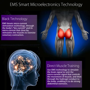 Smart EMS Električni Impulz Trener Massager Trebušne Brezžični Stimulator Mišic, Fitnes Trebušne Mišice Doma Športna Hujšanje