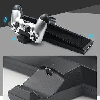 Za PS4/PS4 Slim/PS4 Pro Navpično Stojalo z Hladilni Ventilator Dual Controller Polnilnik polnilno Postajo Za SONY Playstation 4, Hladilnik