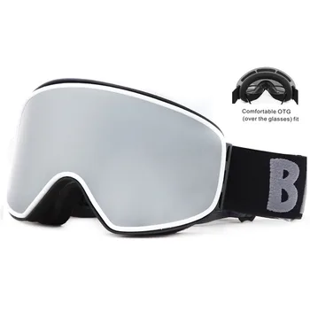 Moški Smučarski Očala Dvojne Plasti 2 v 1 z Magnetno Smučarska Očala Ženske Nočno Smučanje Anti-fog UV400 Zaščito Snowboard Očala